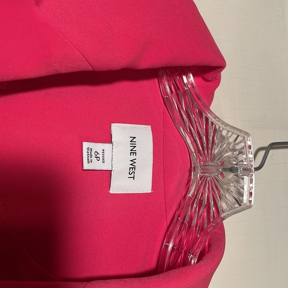 New! Nine West Double Breasted Hot Pink Blazer - Picture 5 of 8